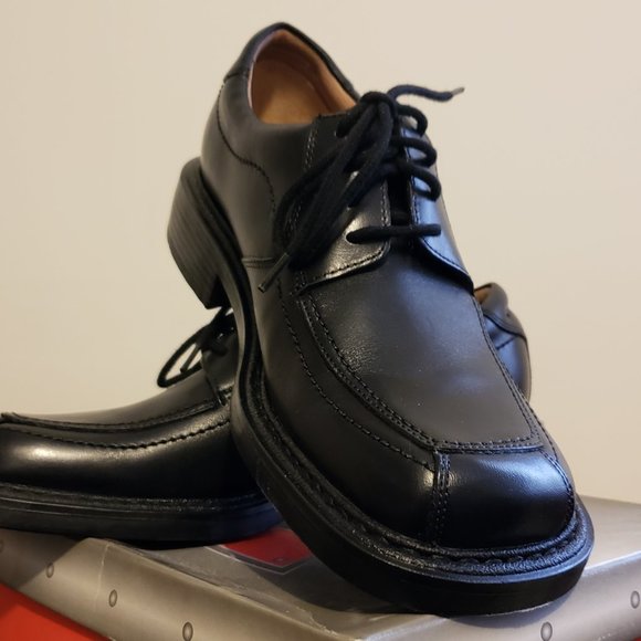 London Underground, Men's Black Leather Chunky Oxford Shoes Men's Size 8 M - Picture 2 of 14